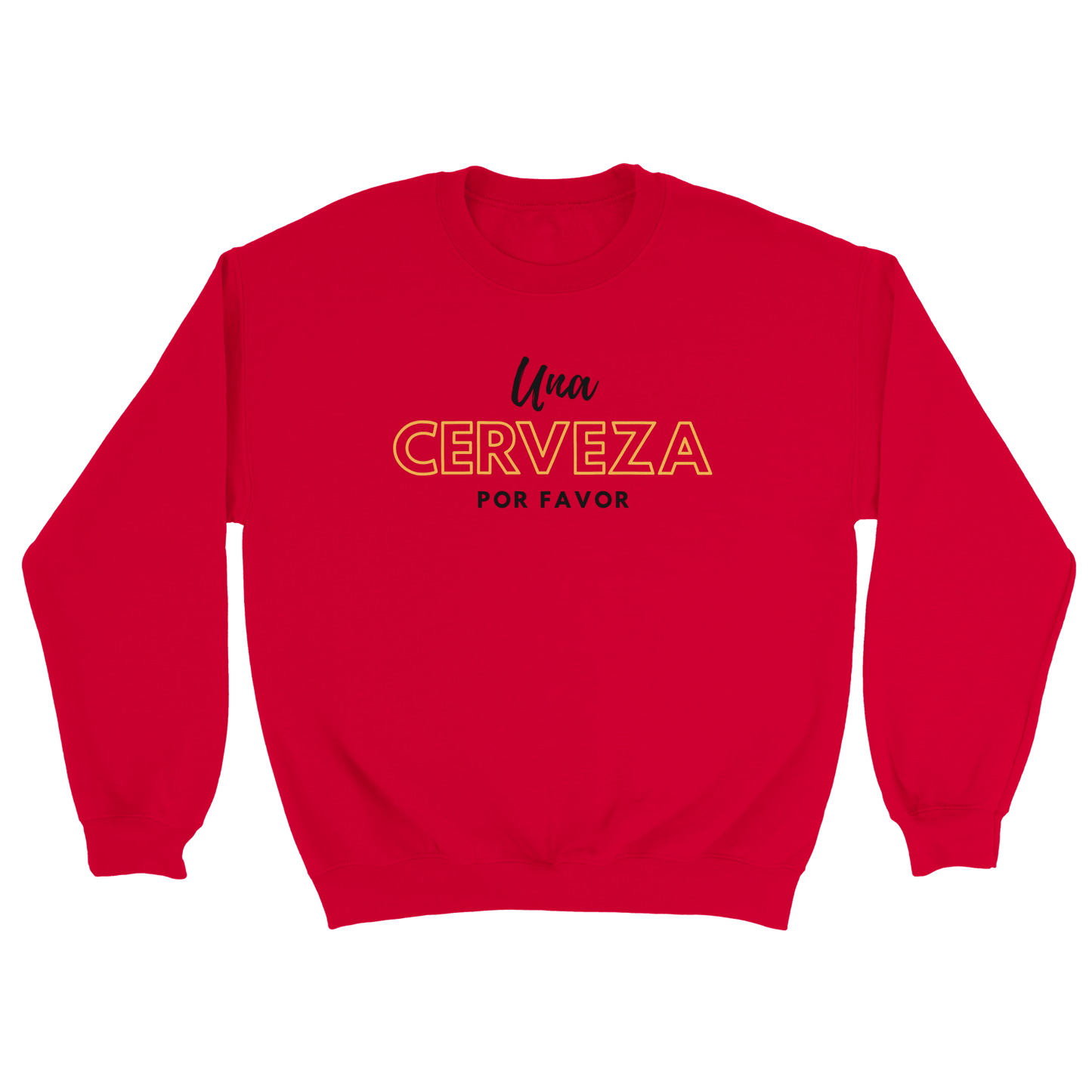 Una Cerveza Por Favor - Sweatshirt Röd