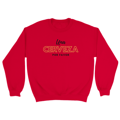 Una Cerveza Por Favor - Sweatshirt Röd