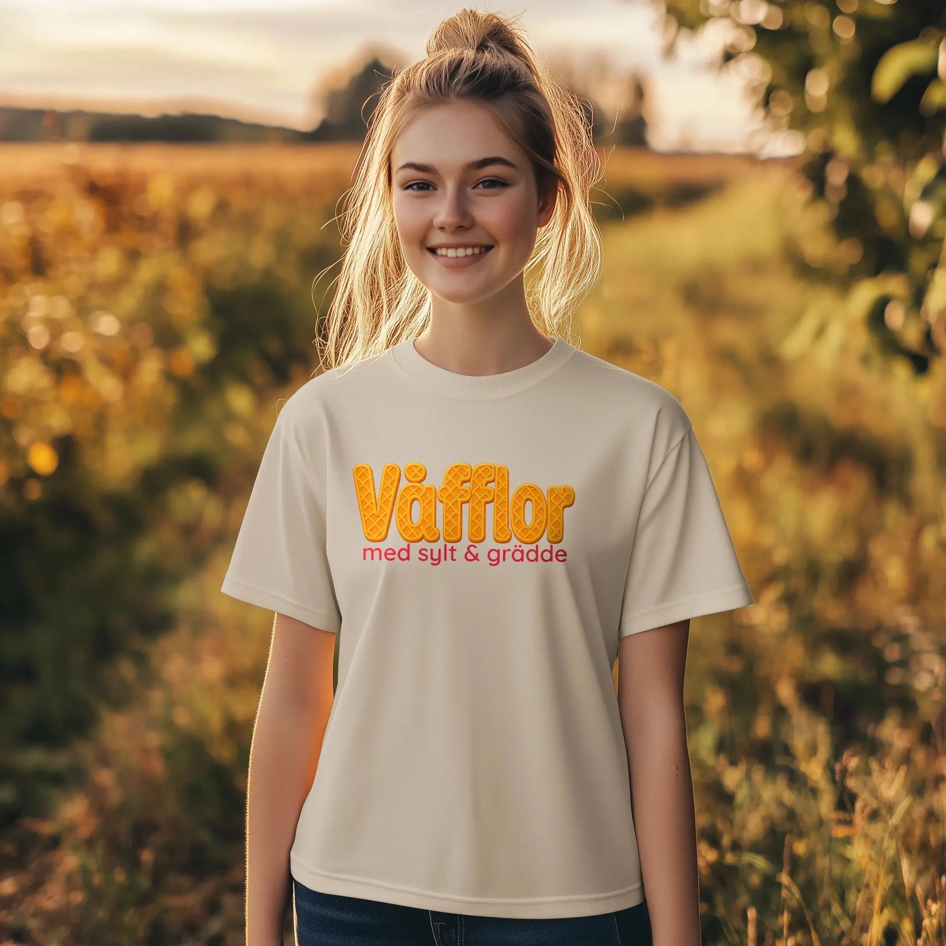 Våfflor med sylt & grädde - T-shirt 