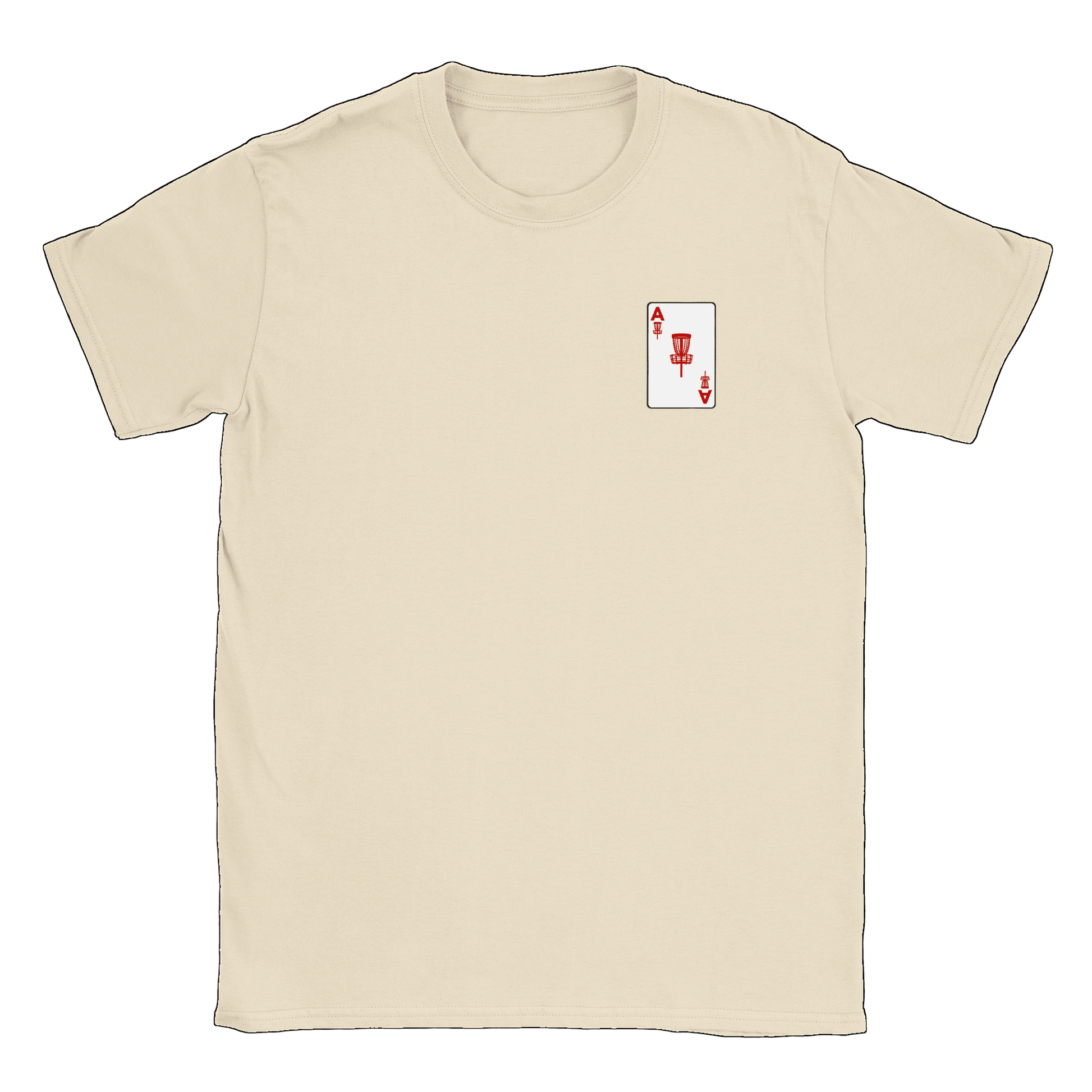 ACE Discgolf litet tryck - T-shirt Natural