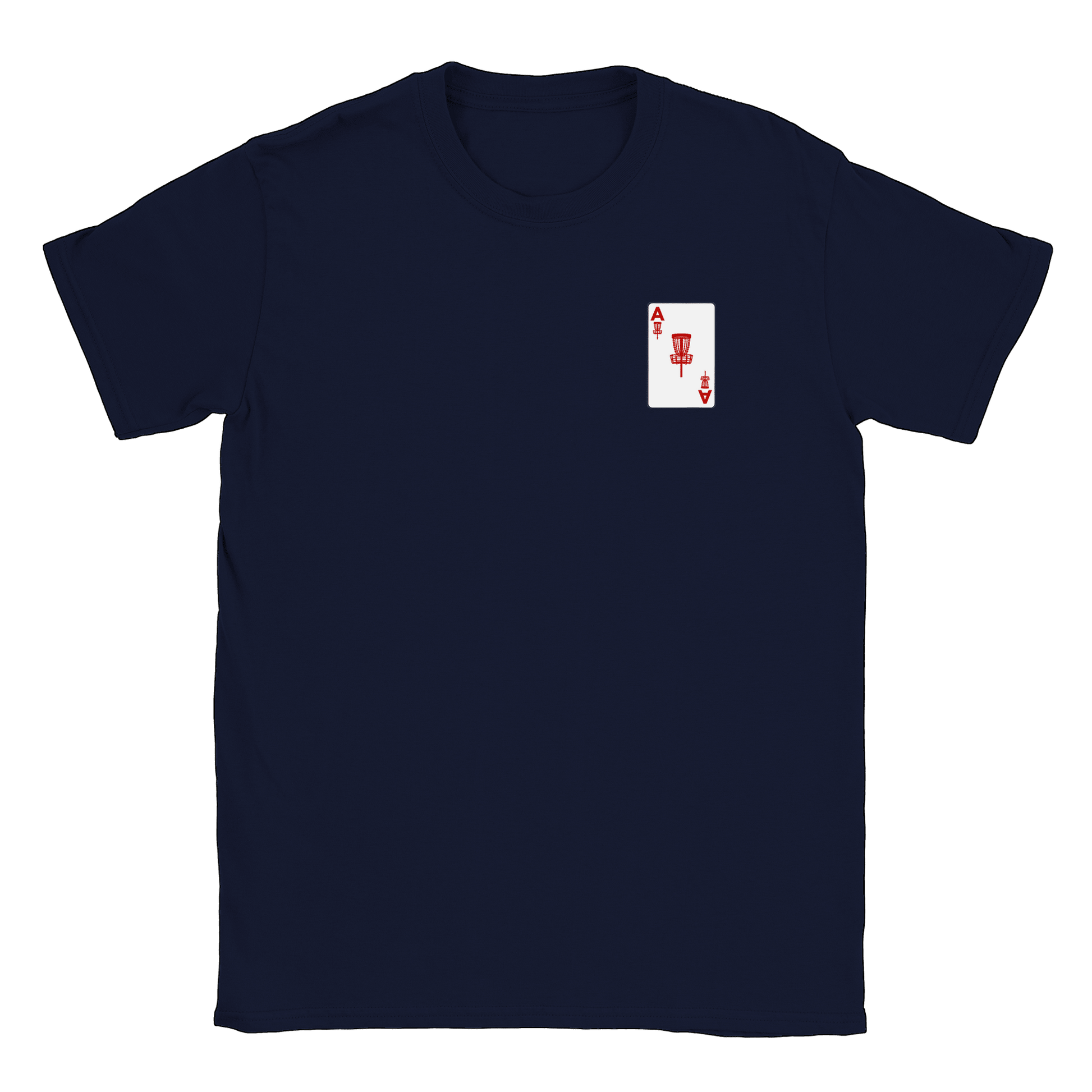 ACE Discgolf litet tryck - T-shirt Navy