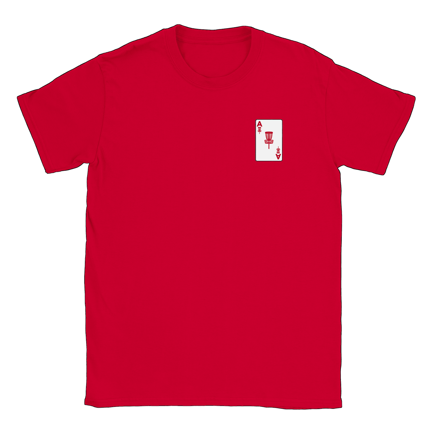 ACE Discgolf litet tryck - T-shirt Röd