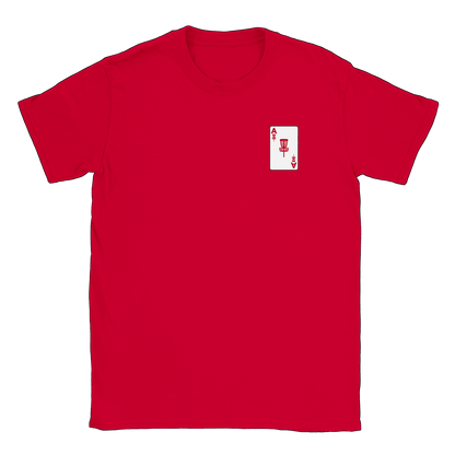 ACE Discgolf litet tryck - T-shirt Röd