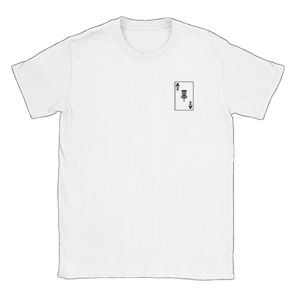 ACE Discgolf litet tryck - T-shirt Vit