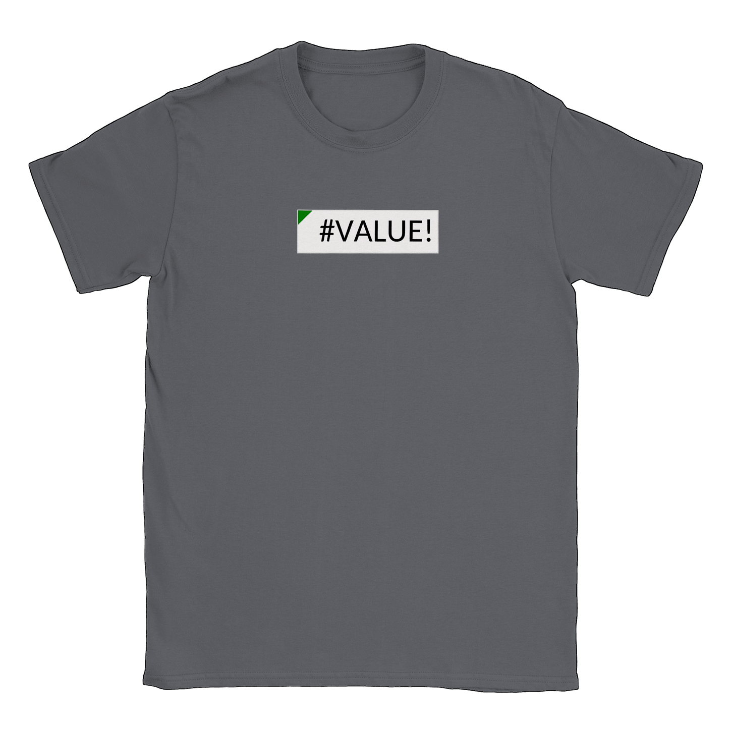 Excel Error Value - T-shirt Charcoal