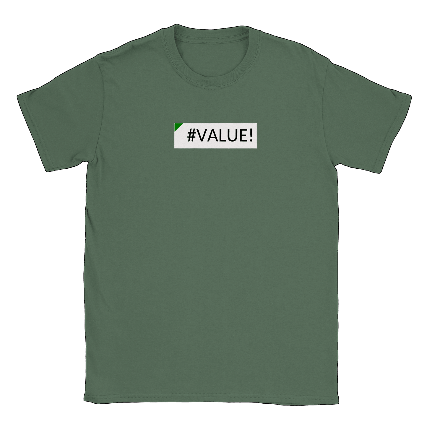 Excel Error Value - T-shirt Military Green