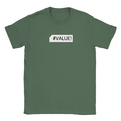 Excel Error Value - T-shirt Military Green