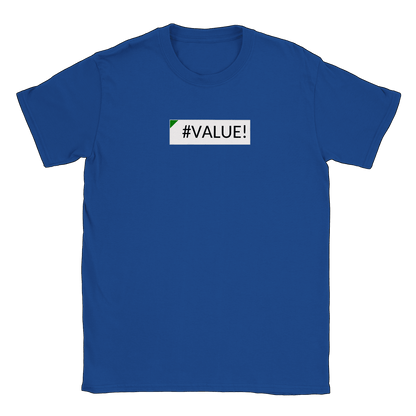 Excel Error Value - T-shirt Royal