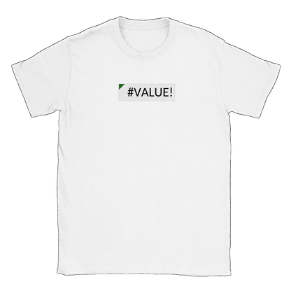 Excel Error Value - T-shirt Vit