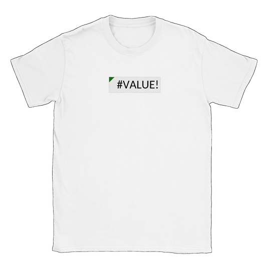 Excel Error Value - T-shirt Vit