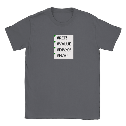 Excel errors - T-shirt Charcoal