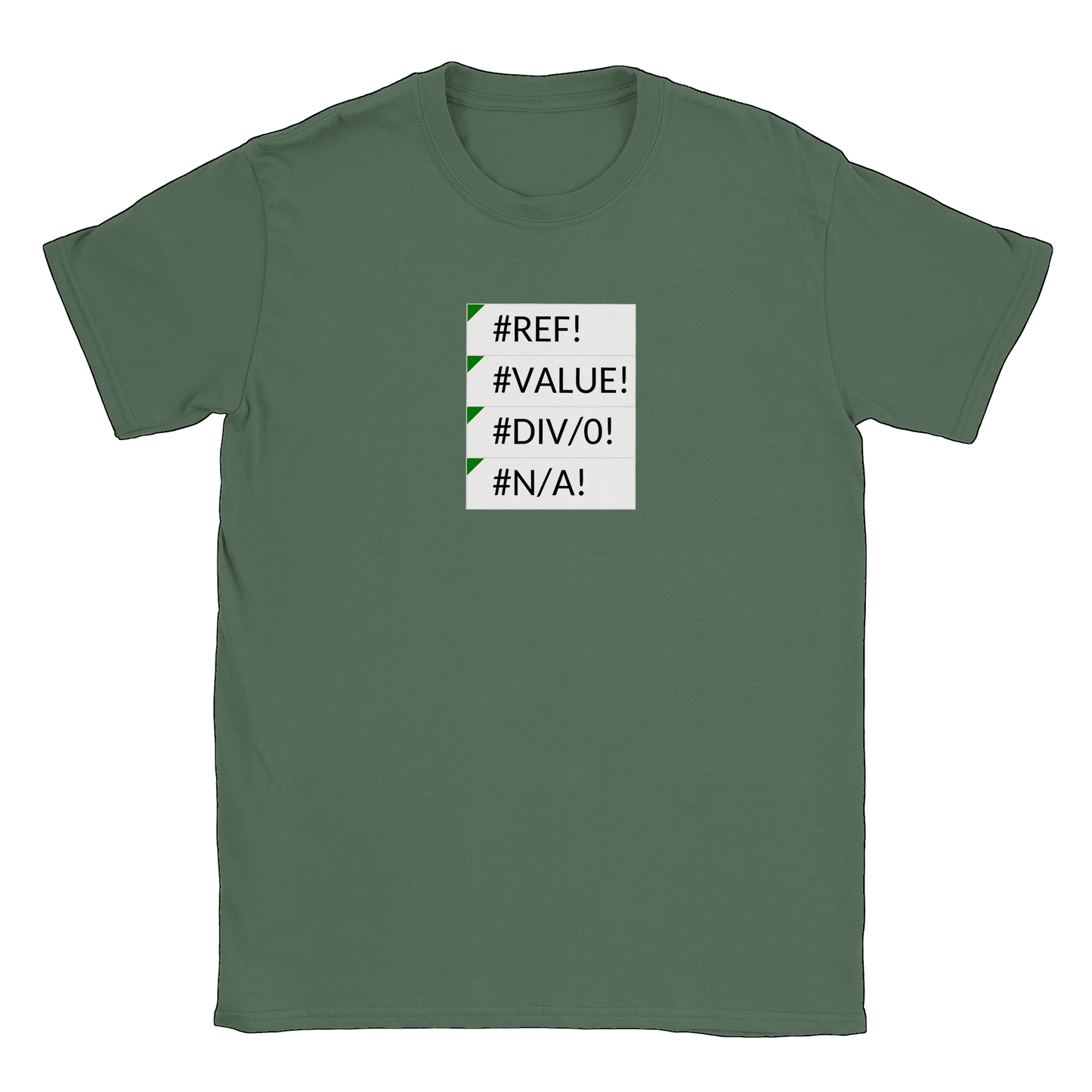 Excel errors - T-shirt Military Green