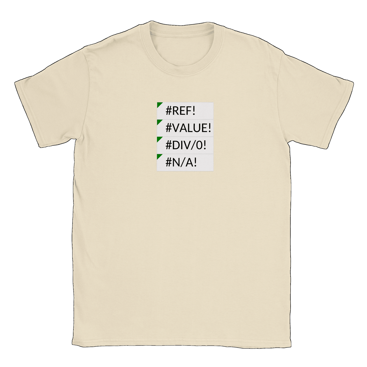 Excel errors - T-shirt Natural
