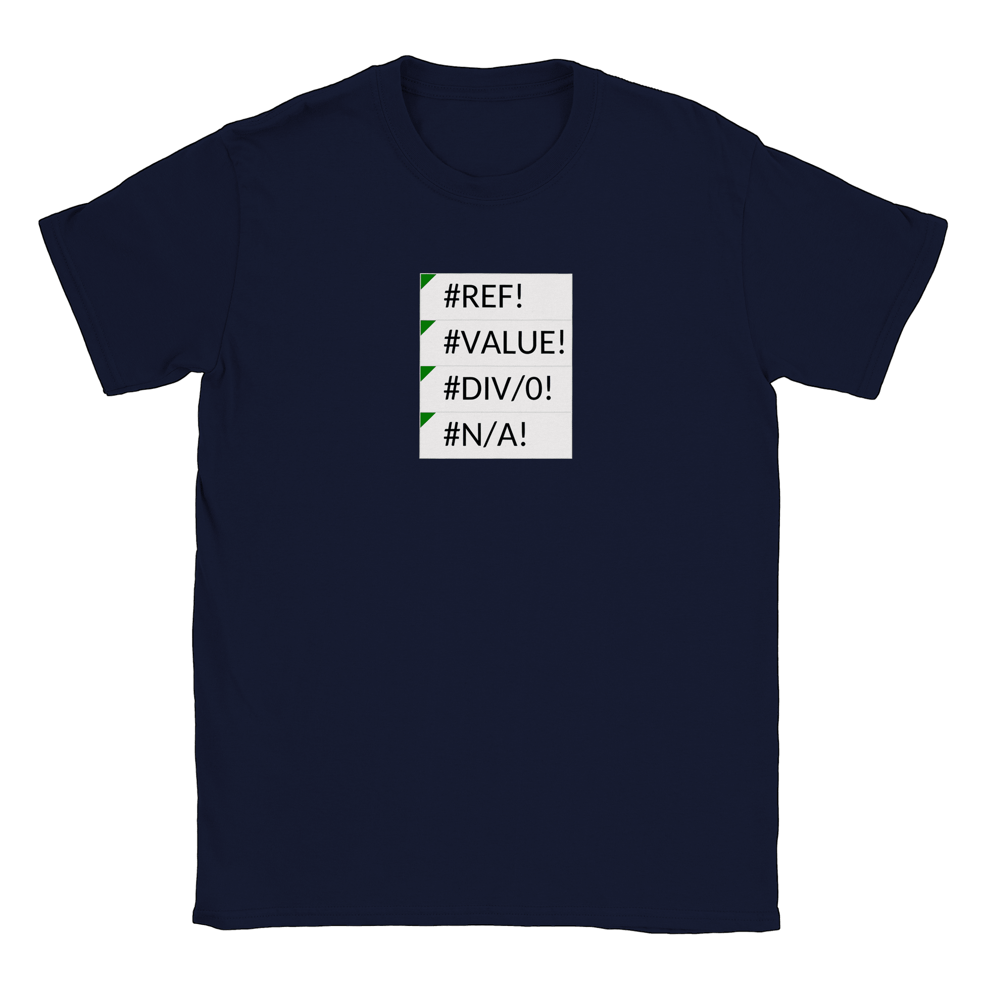Excel errors - T-shirt Navy