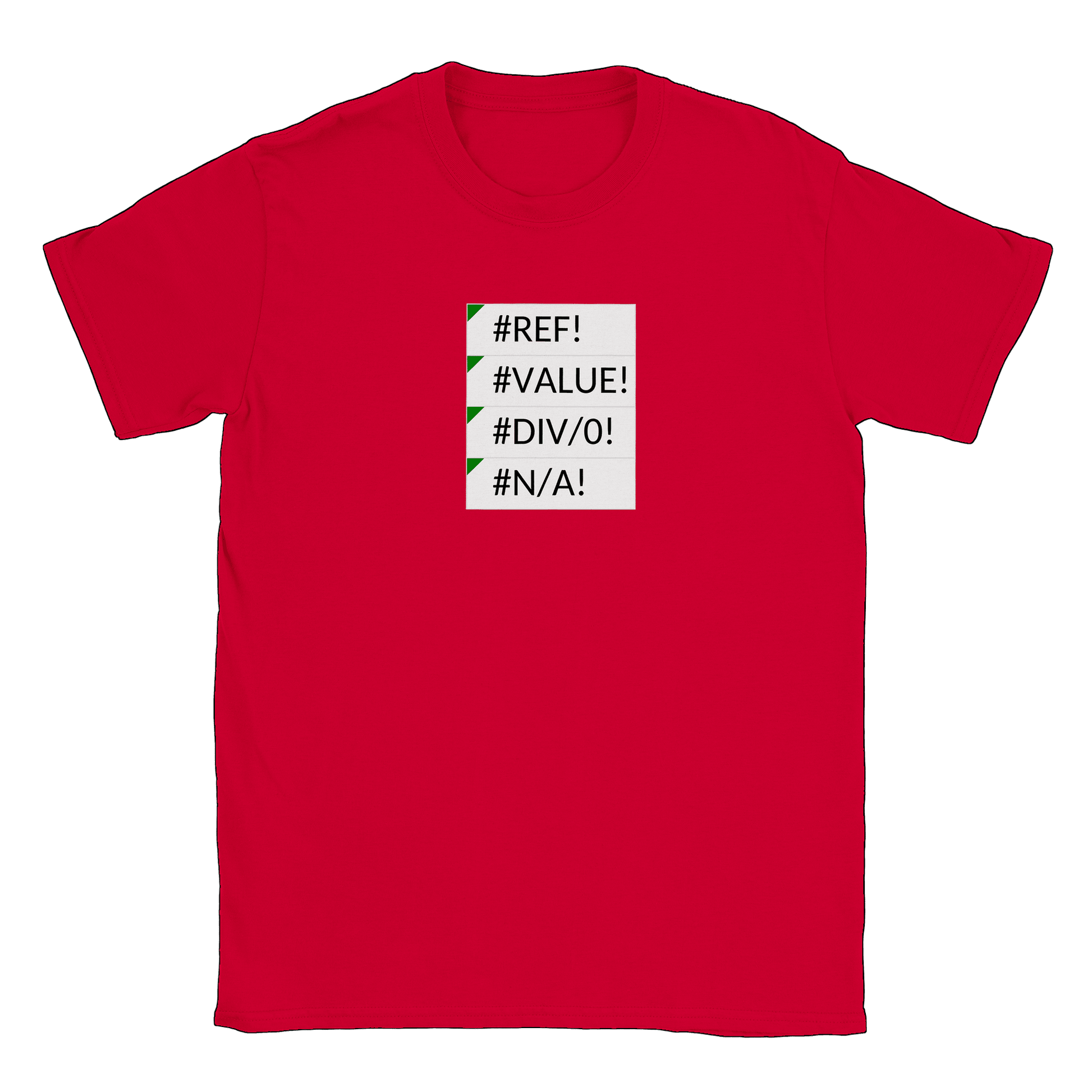 Excel errors - T-shirt Röd