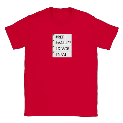 Excel errors - T-shirt Röd