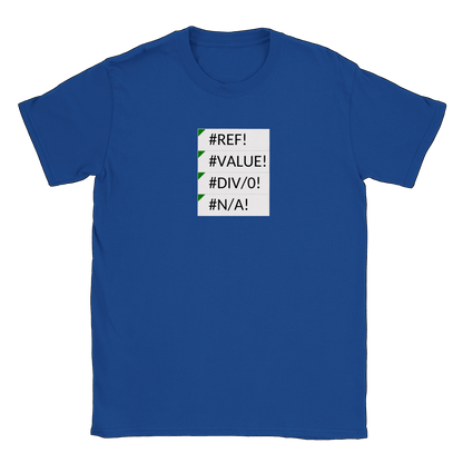 Excel errors - T-shirt Royal