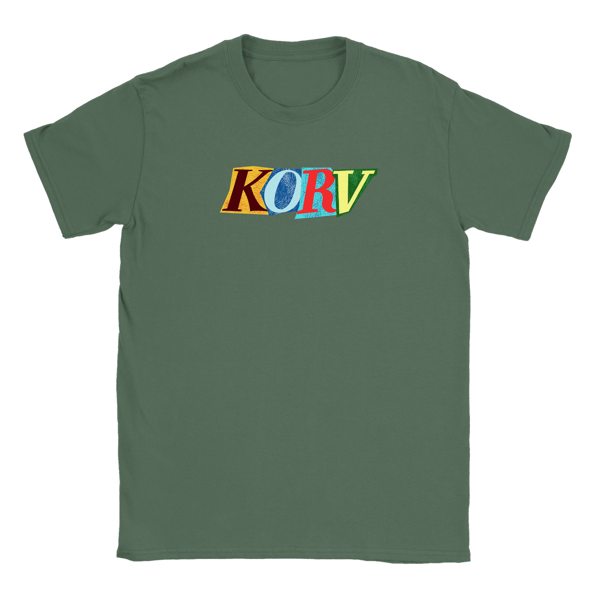Färgglad Korv - T-shirt Military Green