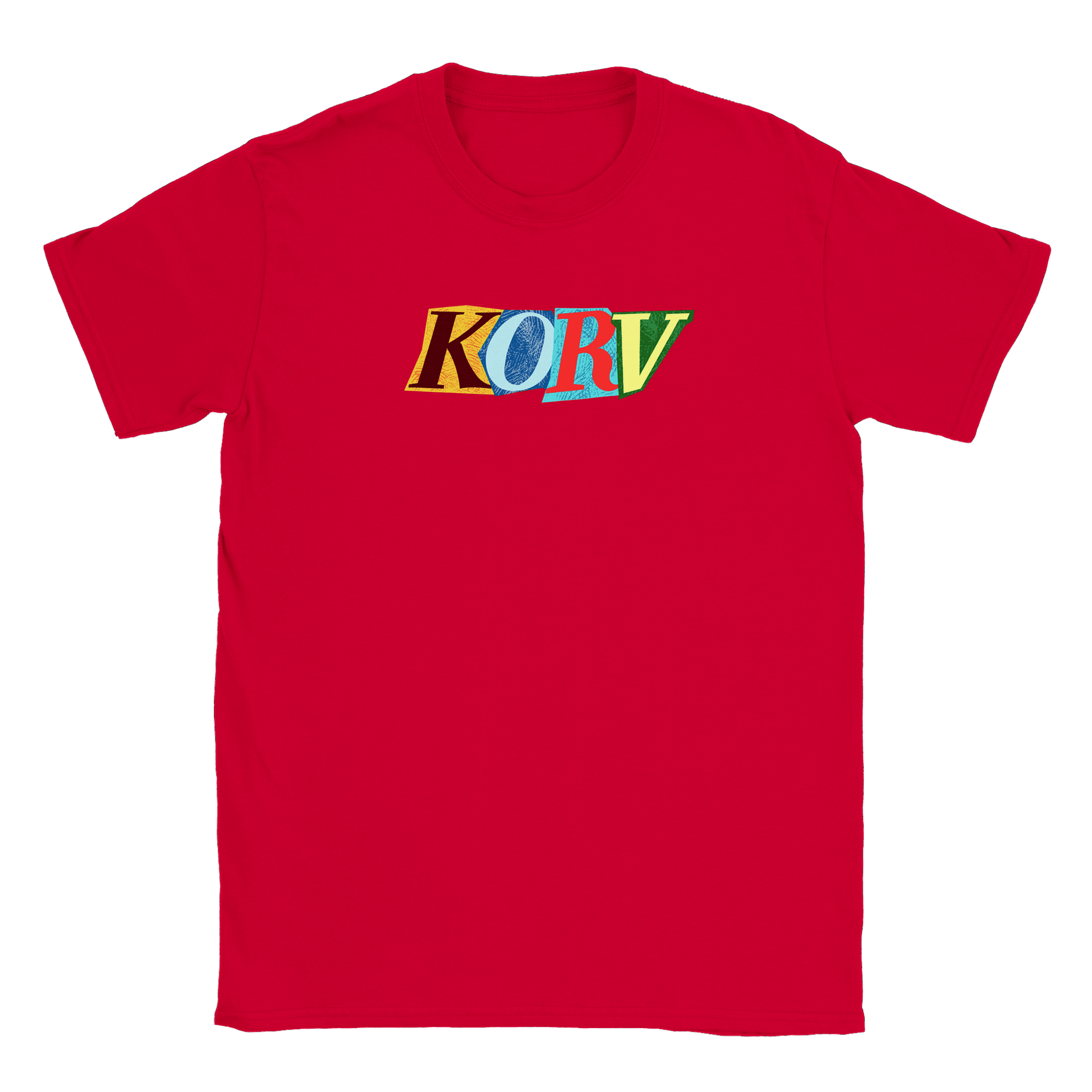 Färgglad Korv - T-shirt Röd