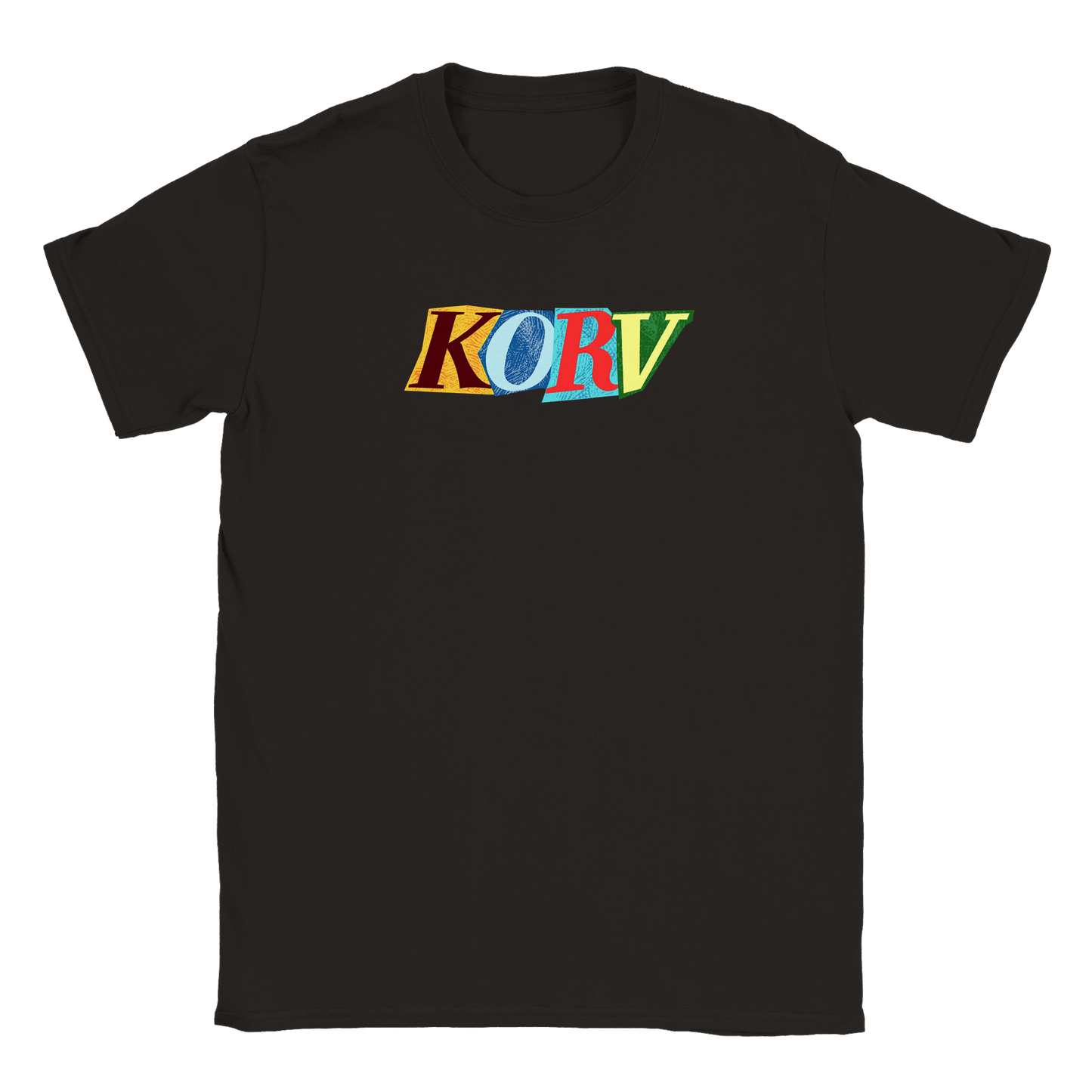 Färgglad Korv - T-shirt Svart