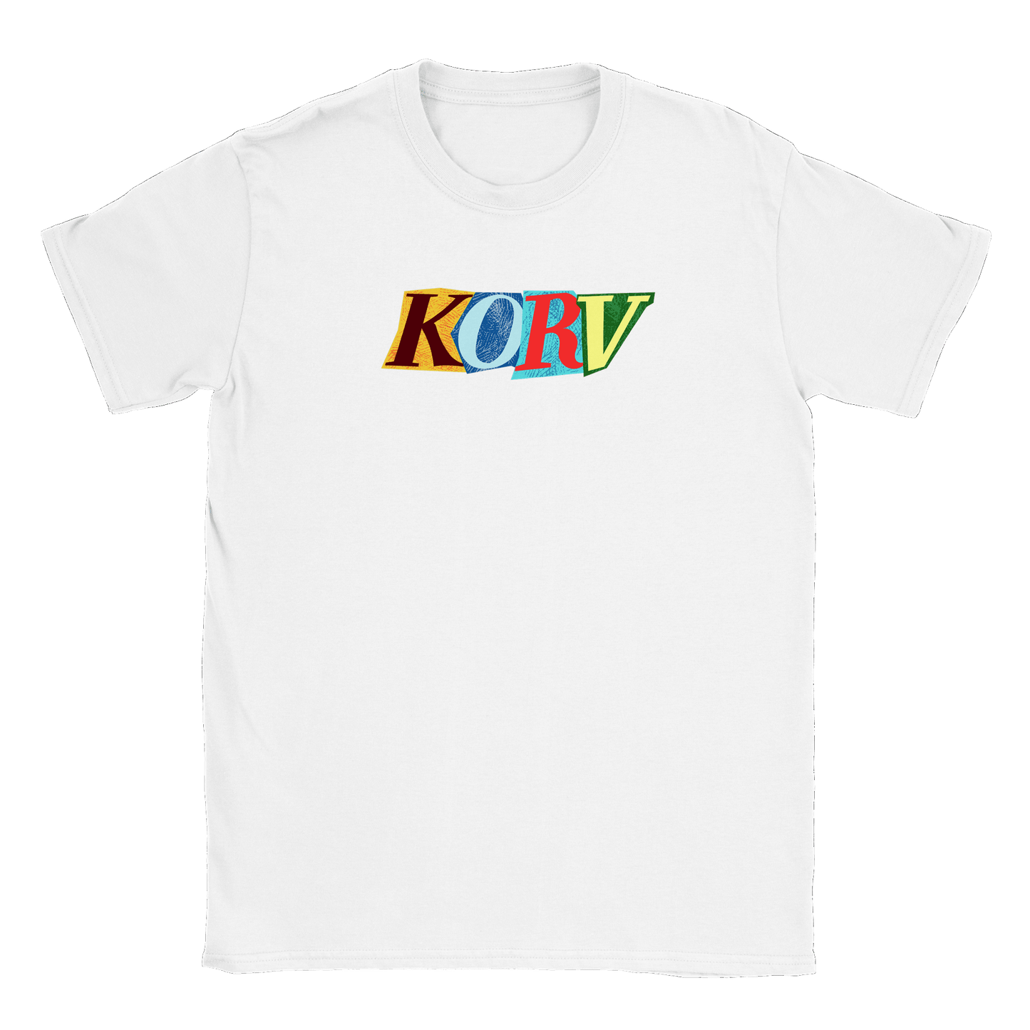 Färgglad Korv - T-shirt Vit