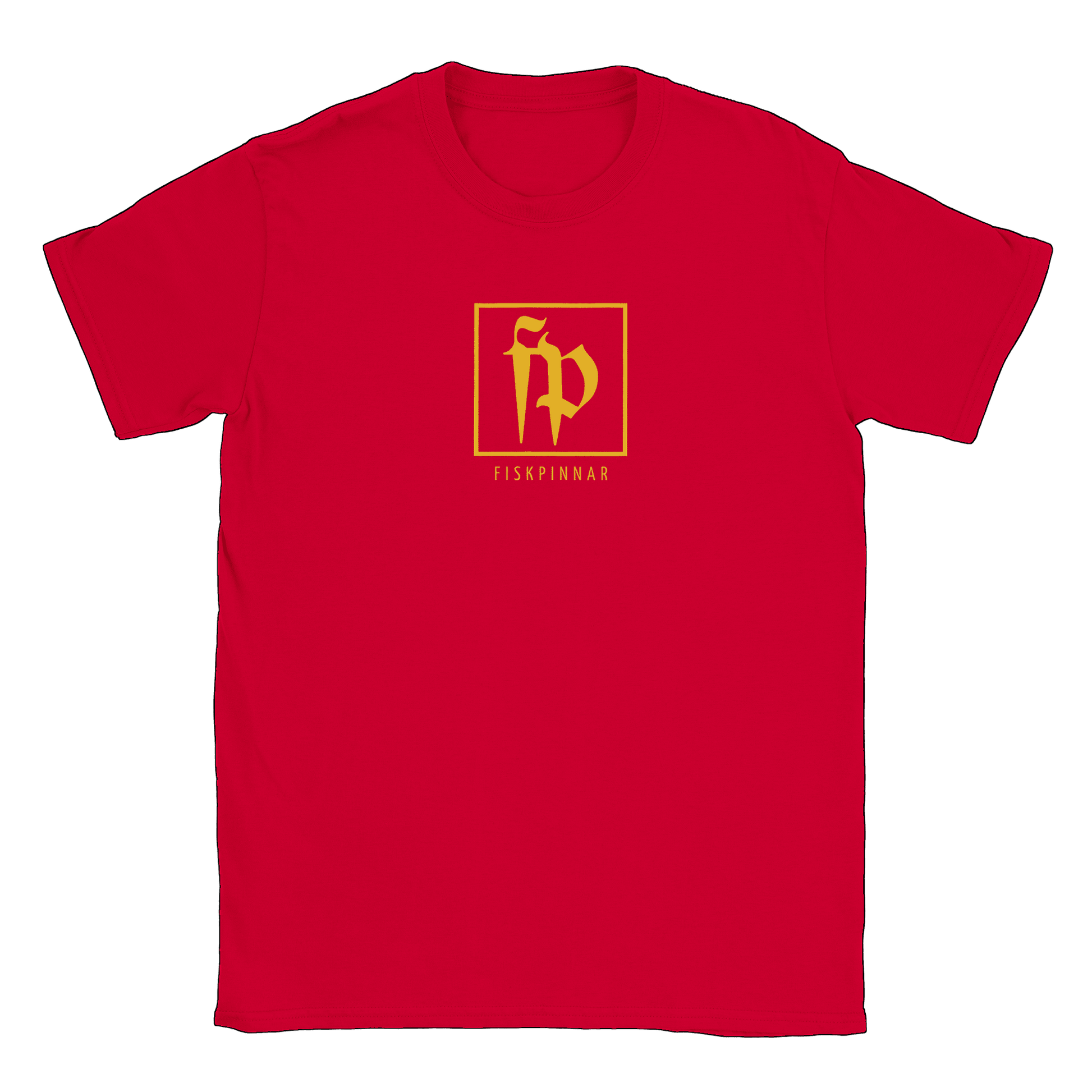 Fiskpinnar Logo - T-shirt Röd