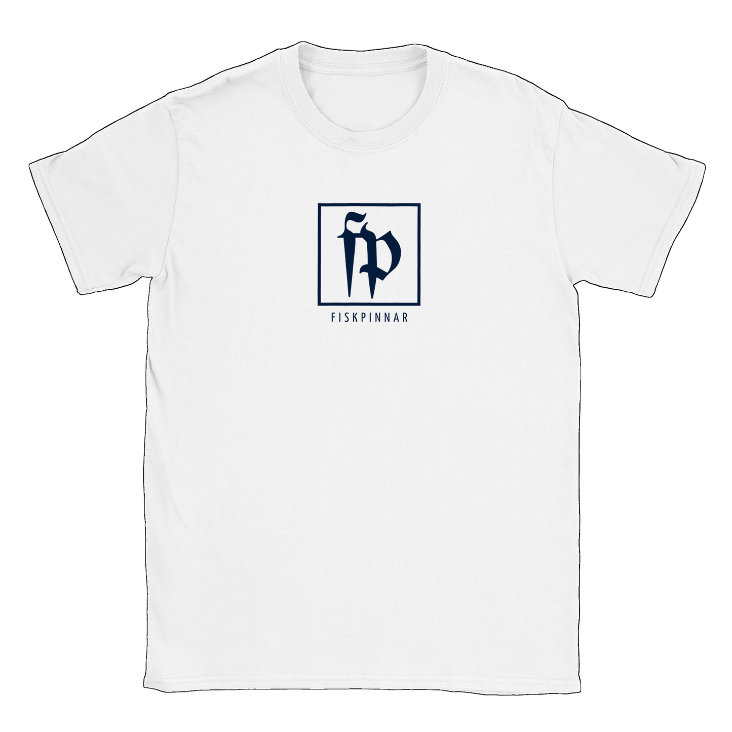 Fiskpinnar Logo - T-shirt Vit