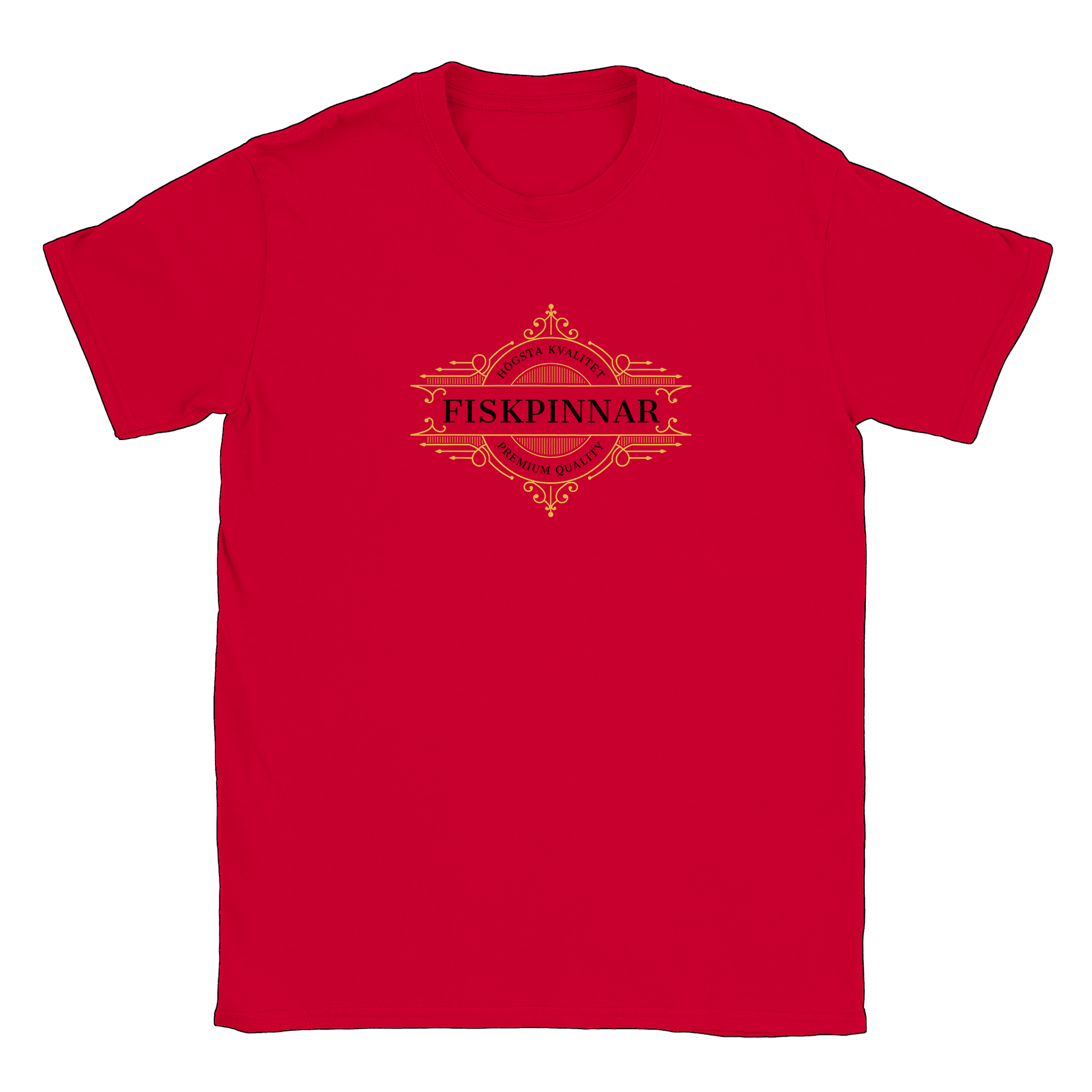 Fiskpinnar - T-shirt Röd