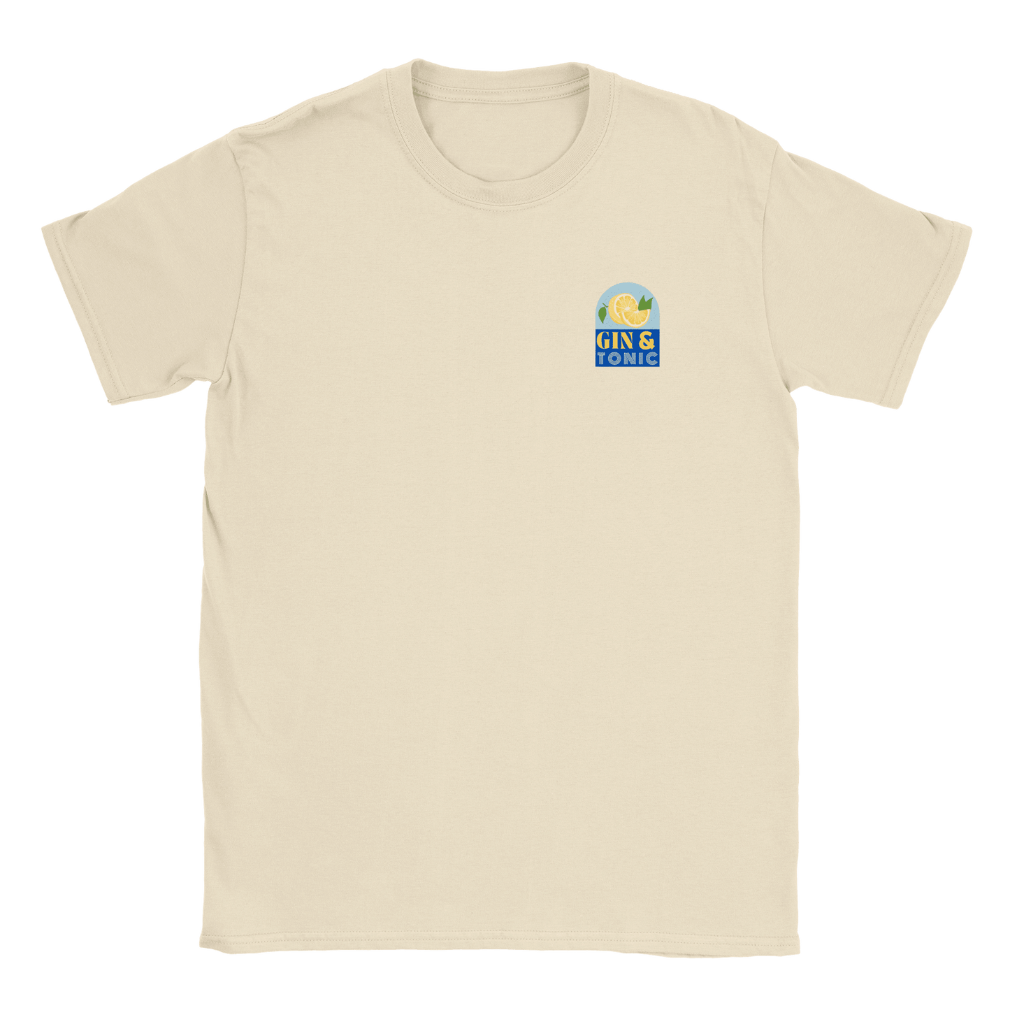 Gin & Tonic litet tryck - T-shirt Beige