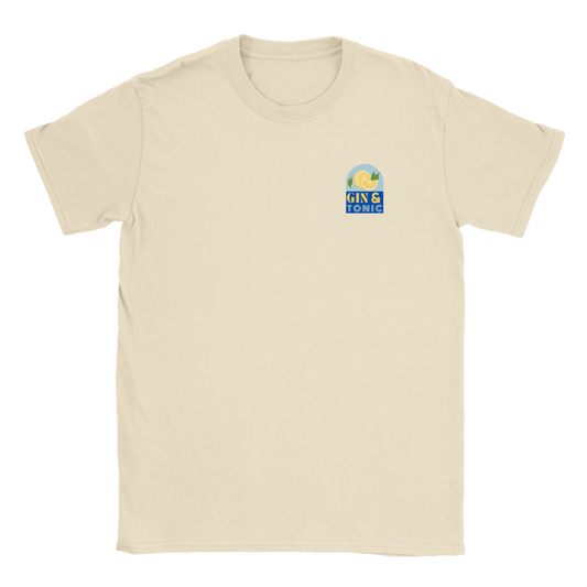 Gin & Tonic litet tryck - T-shirt Beige