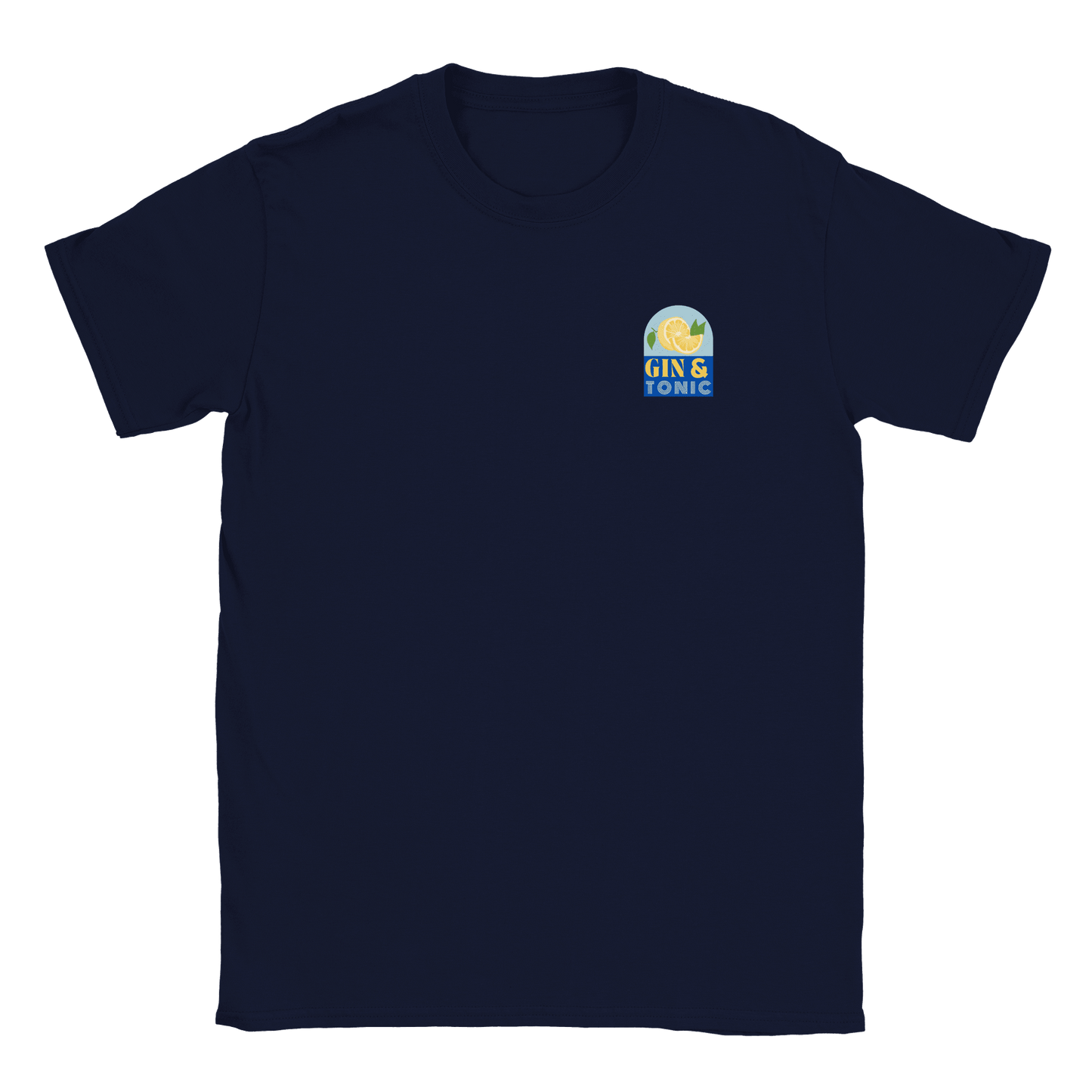 Gin & Tonic litet tryck - T-shirt Marinblå