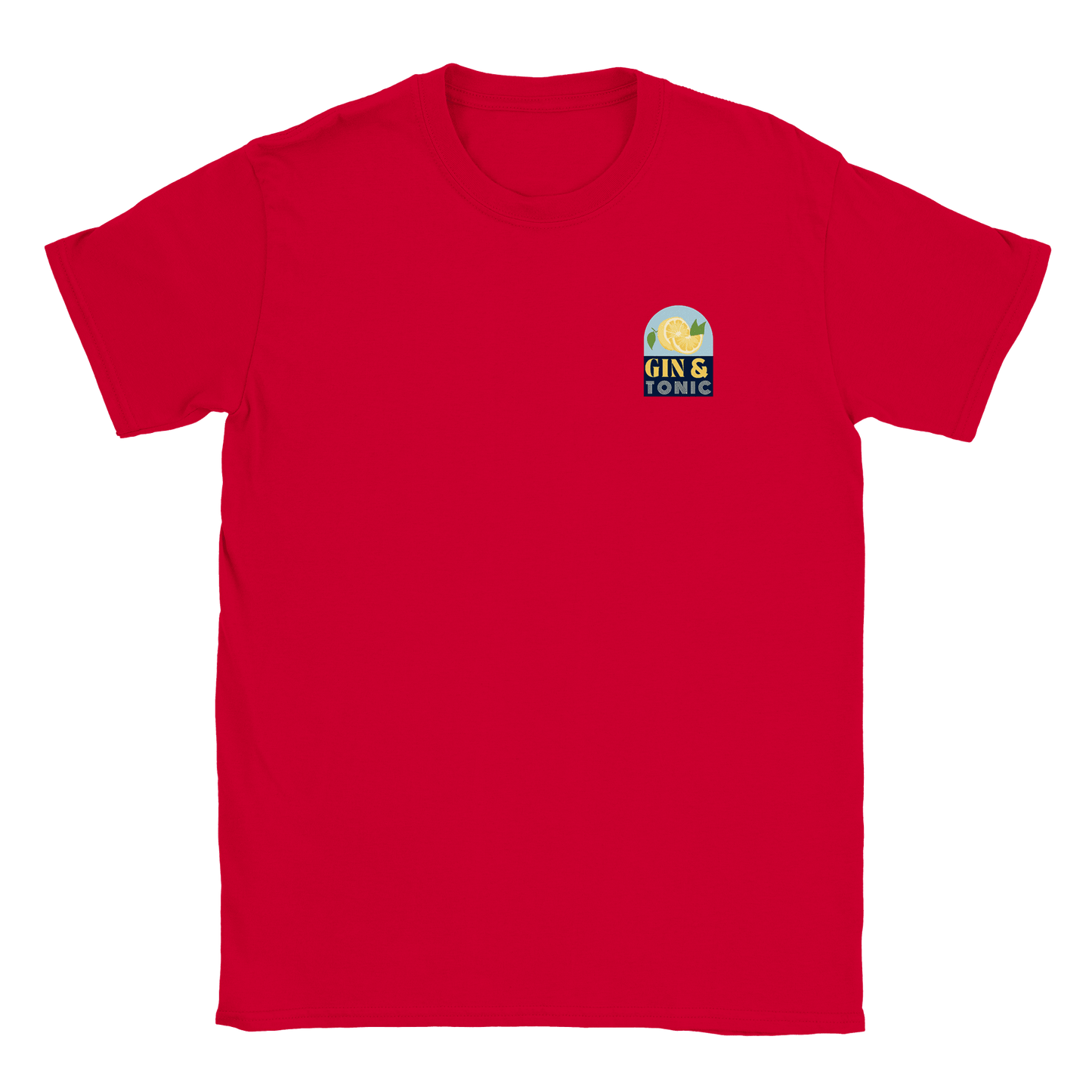 Gin & Tonic litet tryck - T-shirt Röd