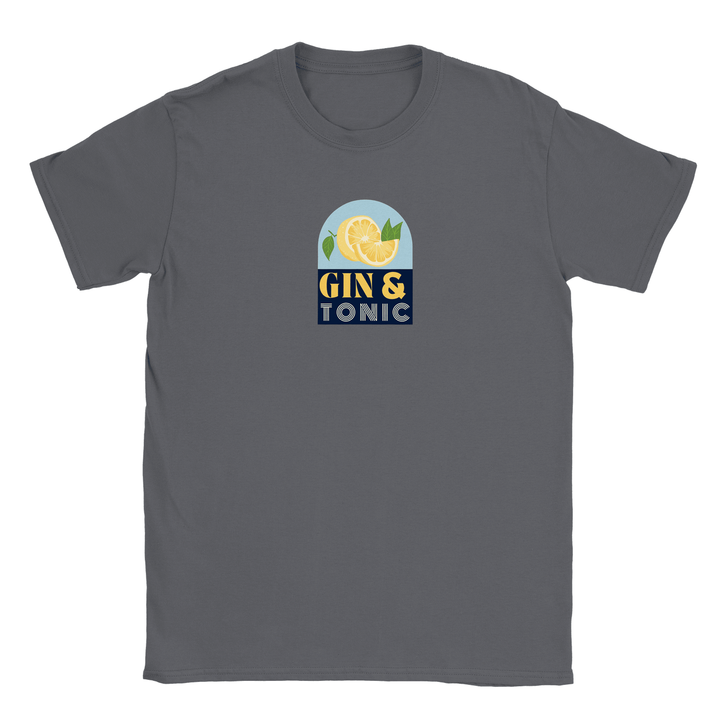 Gin & Tonic - T-shirt Kolgrå