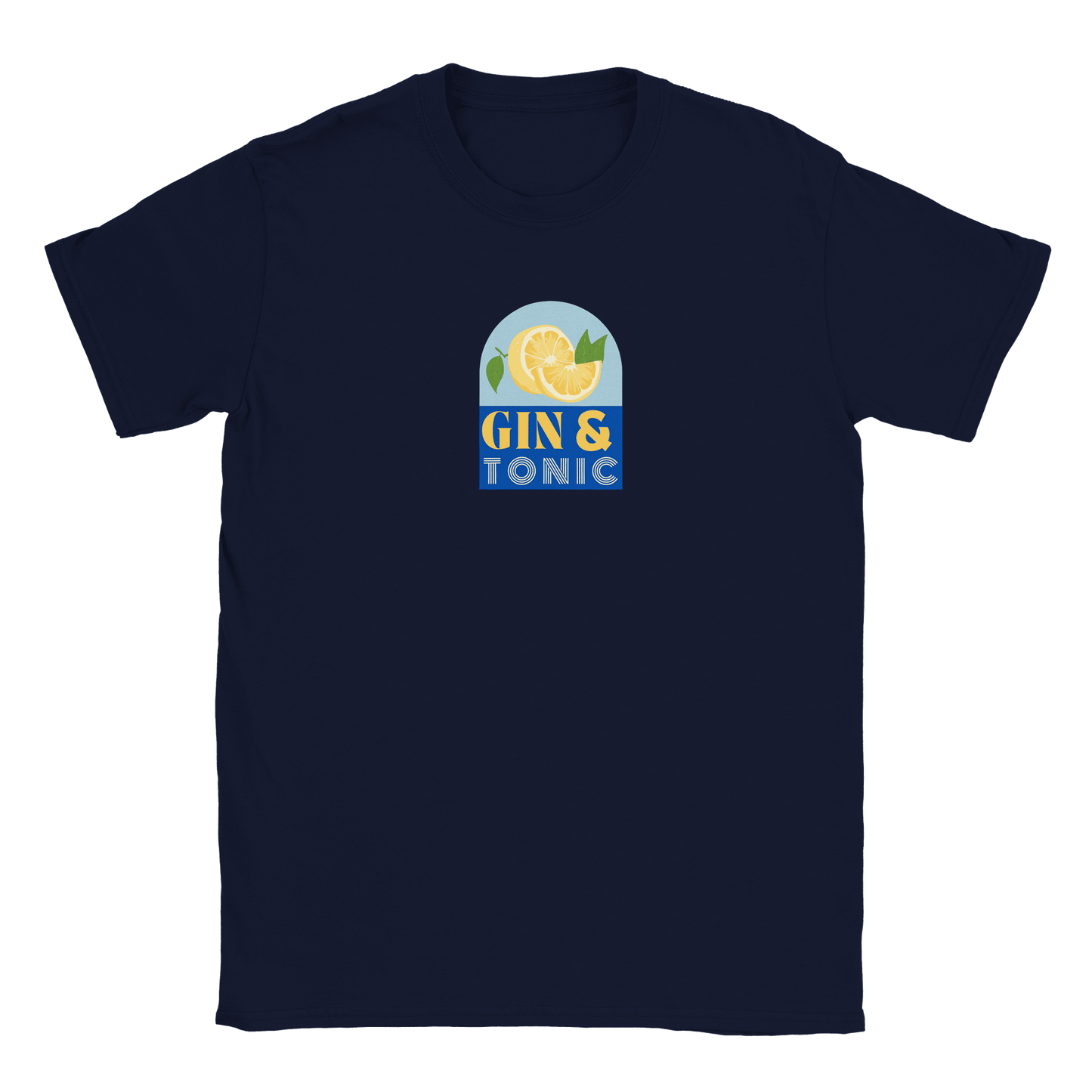 Gin & Tonic - T-shirt Marinblå