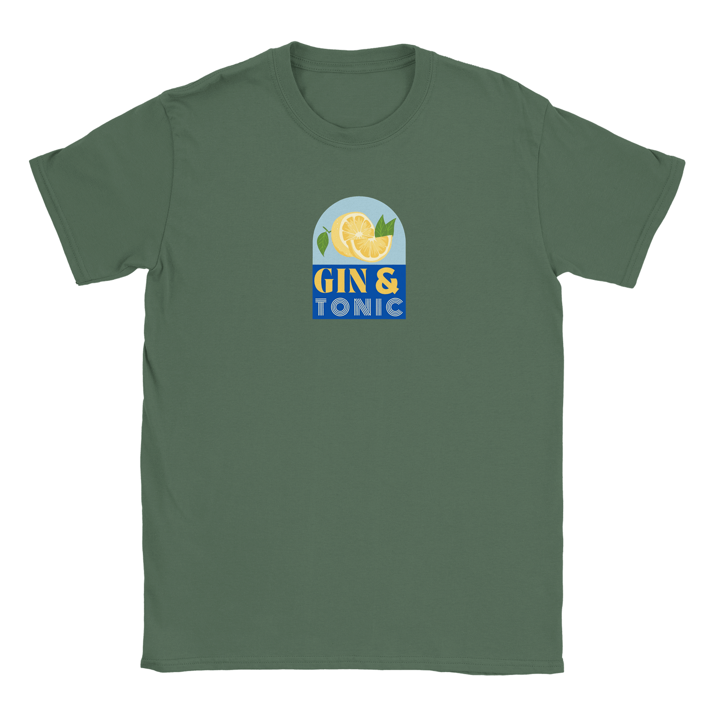 Gin & Tonic - T-shirt Militärgrön