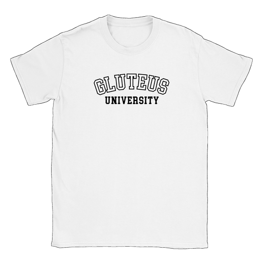Gluteus University - T-shirt Vit
