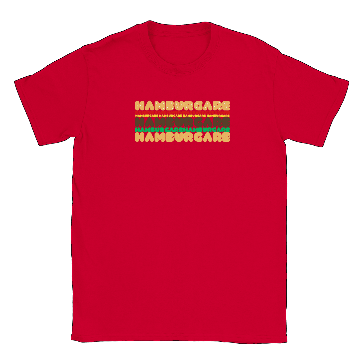Hamburgare - T-shirt Röd