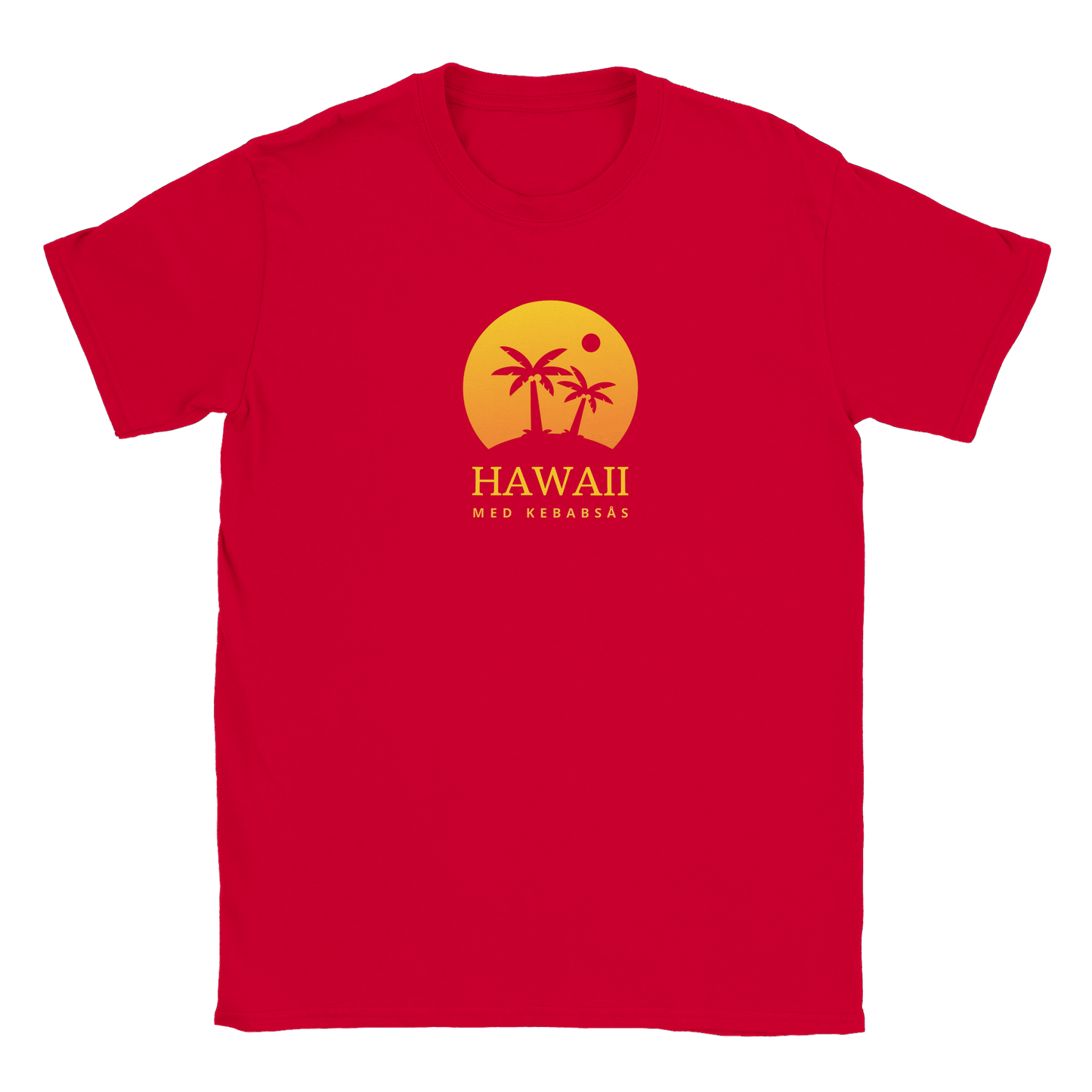 Hawaii med kebabsås - T-shirt Röd