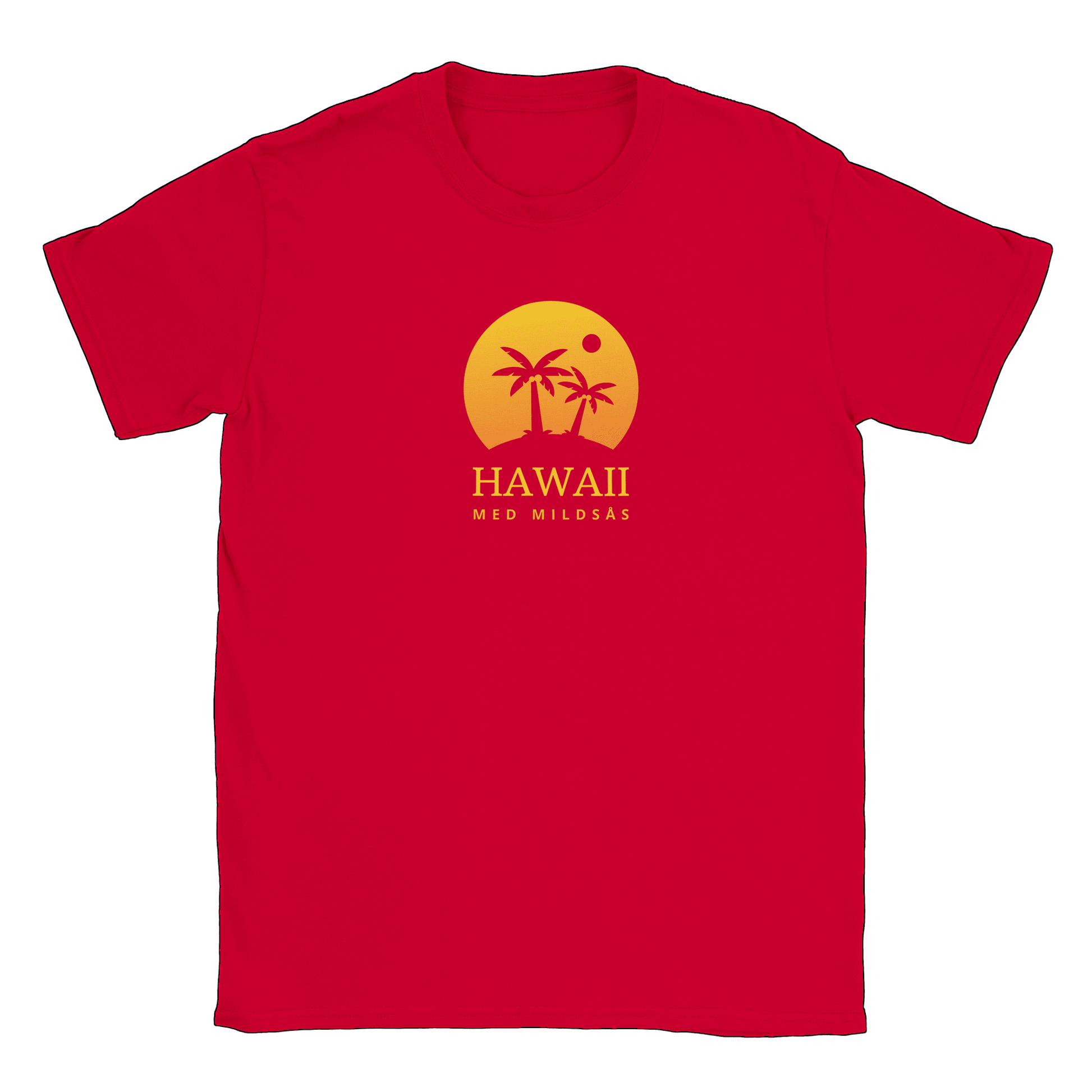 Hawaii med mildsås - T-shirt Röd