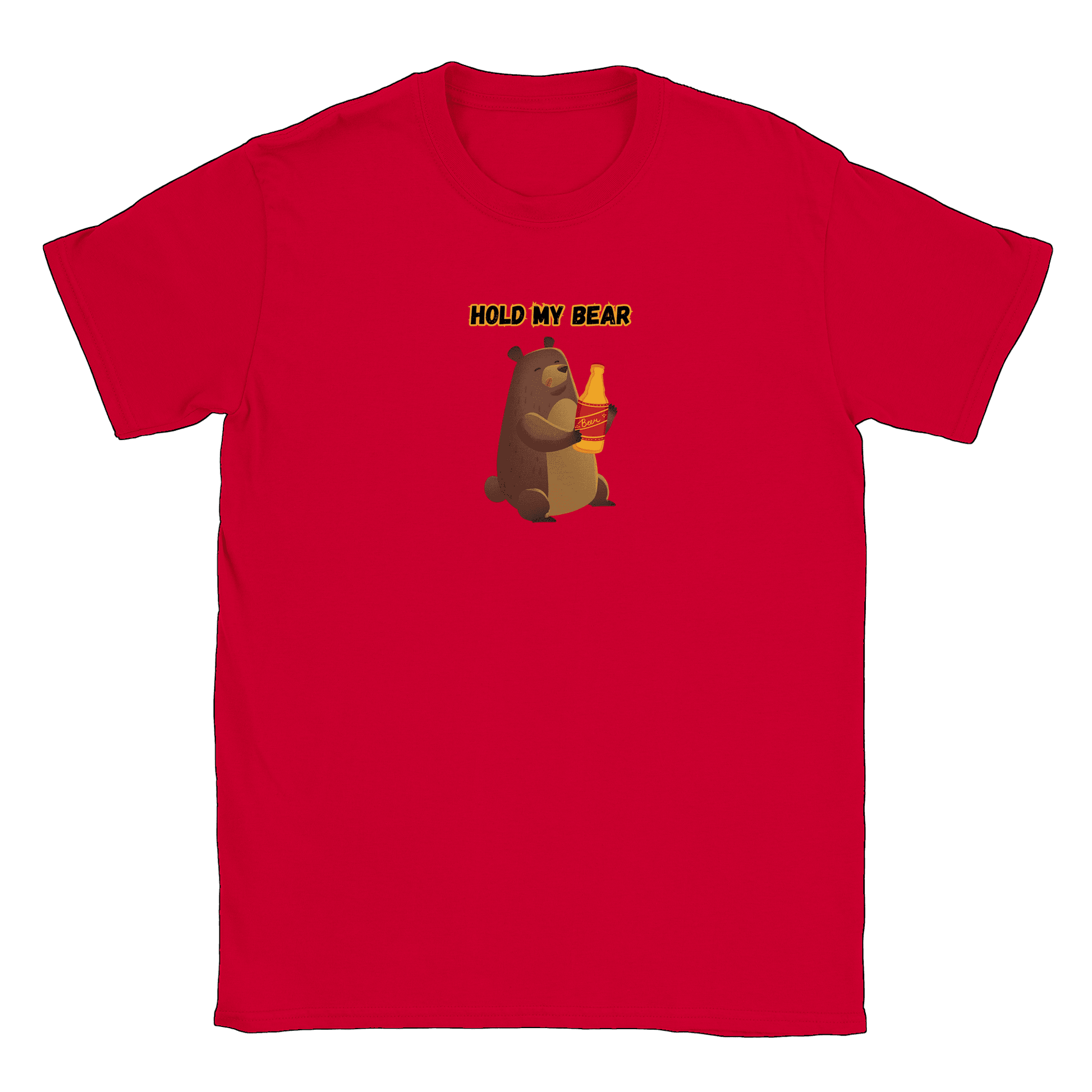 Hold My Bear - T-shirt Röd
