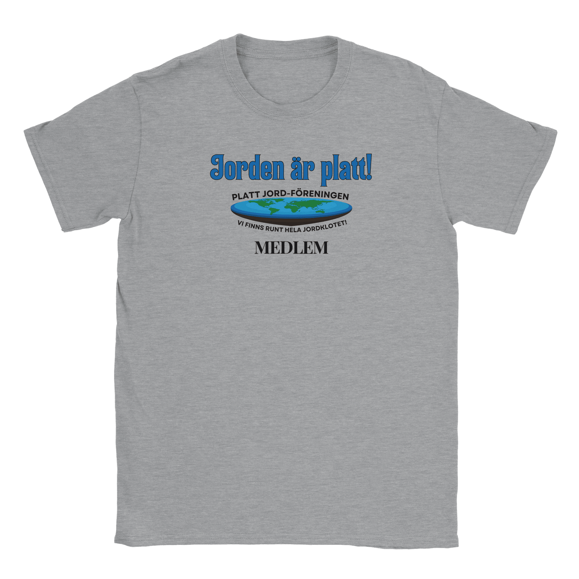 Jorden är platt - T-shirt Sports Grey