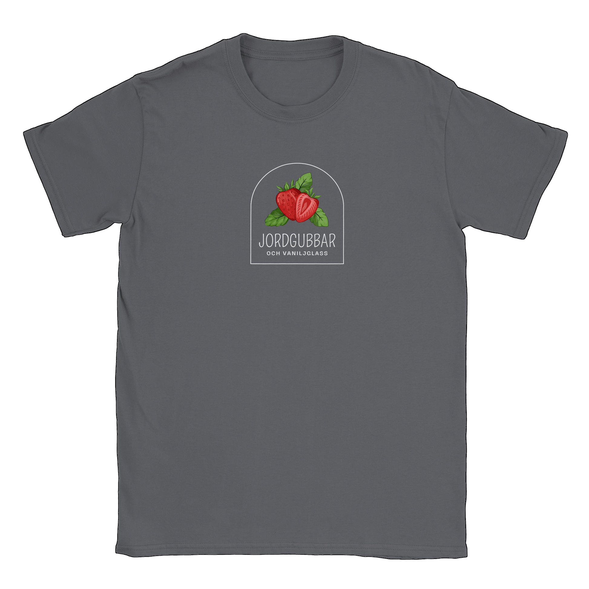Jordgubbar och vaniljglass - T-shirt Charcoal
