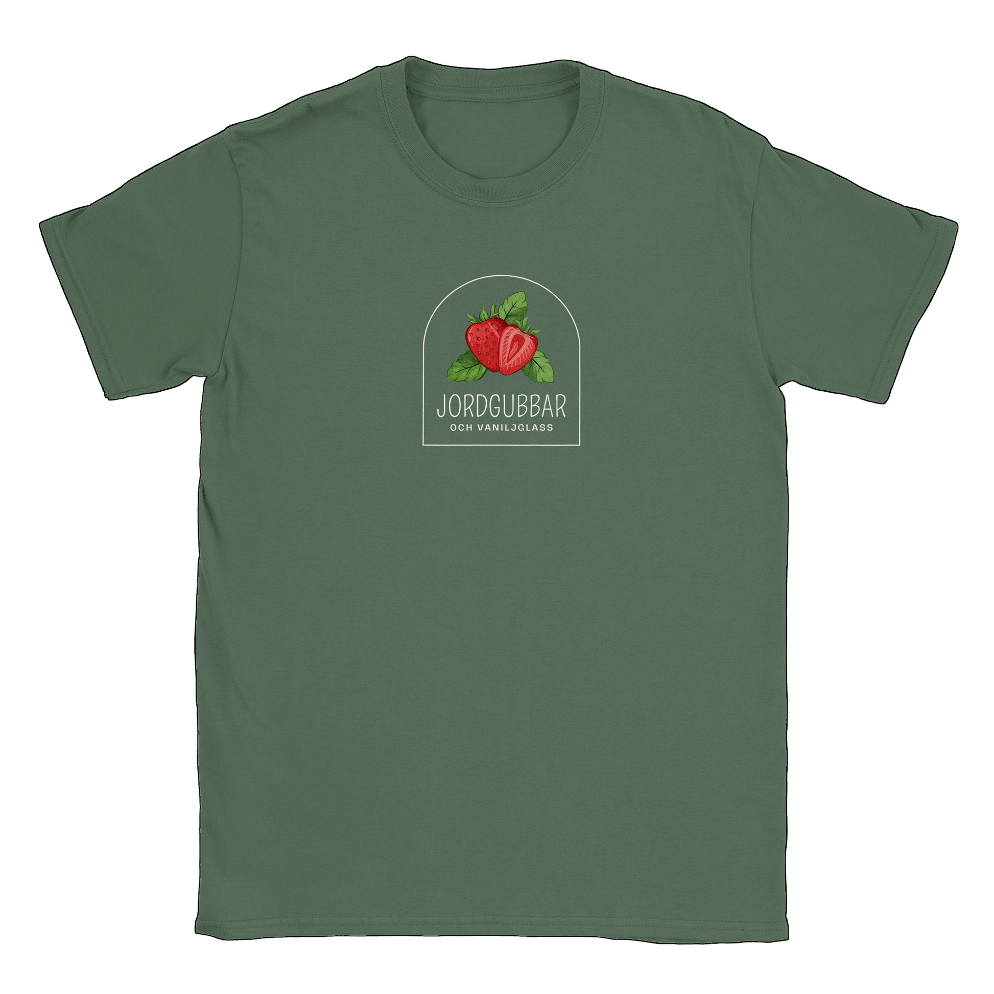 Jordgubbar och vaniljglass - T-shirt Military Green
