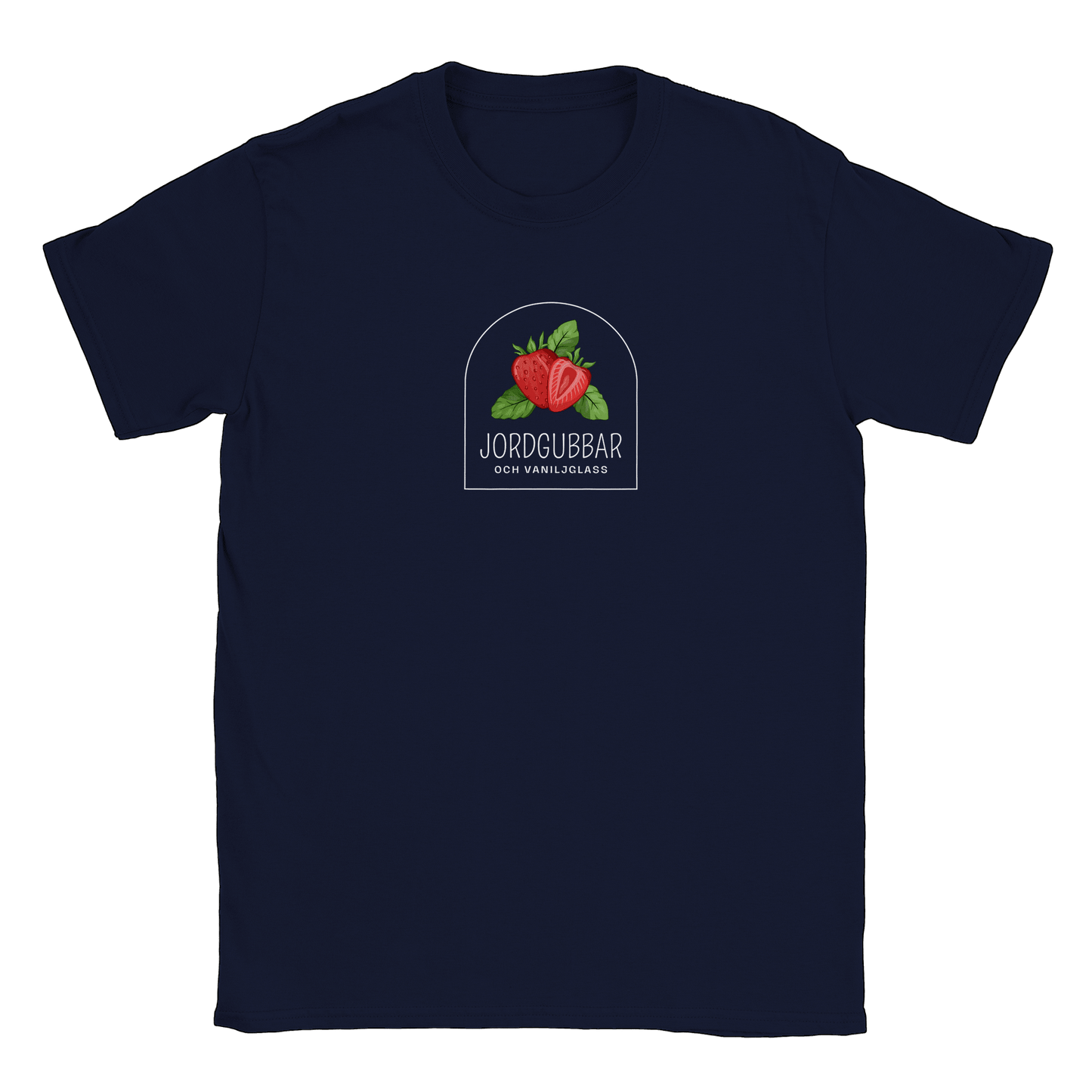 Jordgubbar och vaniljglass - T-shirt Navy