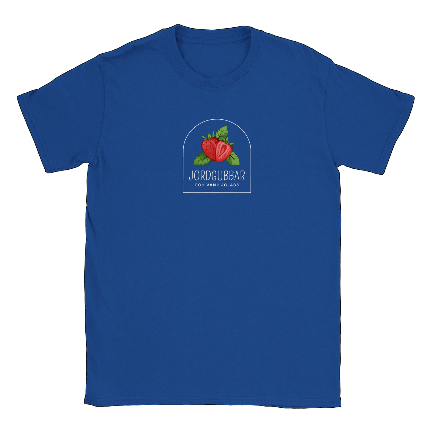 Jordgubbar och vaniljglass - T-shirt Royal