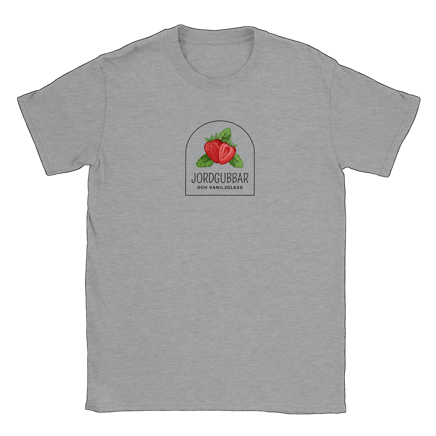 Jordgubbar och vaniljglass - T-shirt Sports Grey