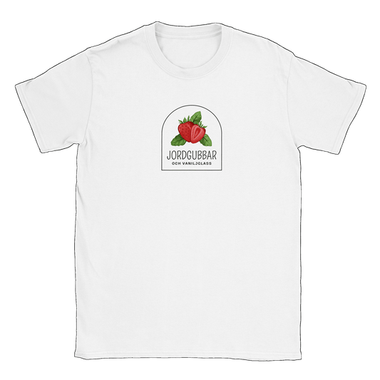 Jordgubbar och vaniljglass - T-shirt Vit