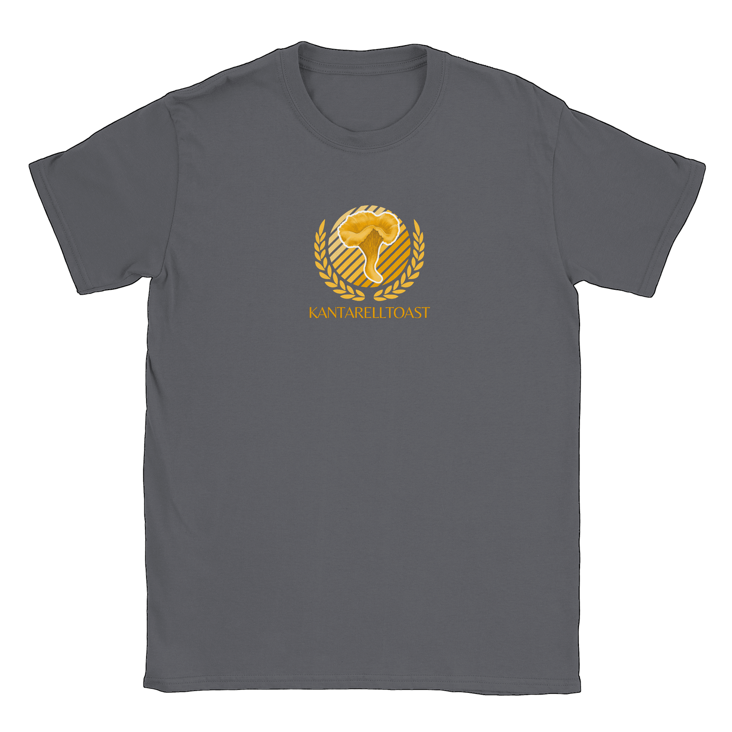 Kantarelltoast - T-shirt Kolgrå