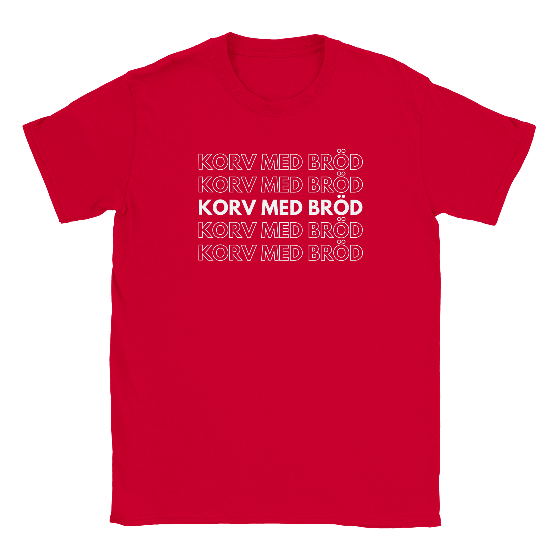 Korv med bröd - T-shirt för barn Röd
