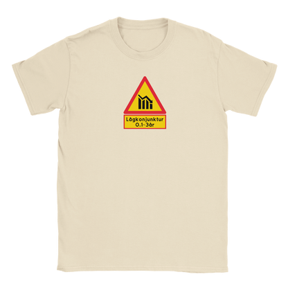 Lågkonjunktur Varningsskylt - T-shirt Beige